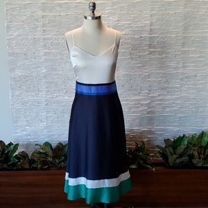 Banana Republic Blue & White Midi Dress, Size 2P